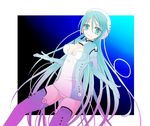  bad_id bad_pixiv_id blue_eyes blue_hair breasts cable cleavage long_hair medium_breasts momoyama_nozomu original smile solo thighhighs 