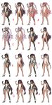  00s 1girl aoi_nagisa_(metalder) barefoot blush boots breasts brown_hair character_sheet concept_art covered_navel curvy female full_body gauntlets gloves hair_ribbon high_heel_boots high_heels highres leotard lilith-soft long_hair looking_at_viewer mizuki_yukikaze nude one-piece_tan pink_eyes ribbon sketch small_breasts smile solo taimanin_(series) taimanin_asagi taimanin_yukikaze tan tanline thigh_boots thighhighs thighs white_background 