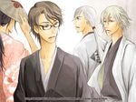  aizen_sousuke bleach glasses kyoraku_shunsui kyouraku_shunsui male male_focus saji_yuhki ukitake_juushirou ukitake_jyuushirou urahara_kisuke 