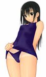  1girl female one-piece_swimsuit school_swimsuit simple_background solo swimsuit taka_tony tanaka_takayuki white_background 