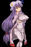  bad_id bad_pixiv_id breasts covered_nipples crescent fat_mons hat highres large_breasts long_hair nira patchouli_knowledge purple_hair red_eyes ribbon skin_tight solo touhou very_long_hair 