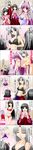  4girls animal_ears bikini black_hair bra breast_envy breast_grab breasts bunny_ears cleavage comic engo_(aquawatery) fujiwara_no_mokou grabbing highres houraisan_kaguya inaba_tewi large_breasts lingerie long_hair long_image multiple_girls nude purple_hair reisen_udongein_inaba side-tie_bikini silver_hair swimsuit tall_image tears touhou translated underwear undressing very_long_hair yagokoro_eirin yuri 