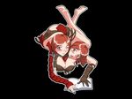  1600x1200 breasts cleavage conjoined highres multi_head reading red_hair wallpaper 