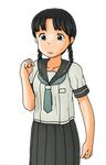  animated animated_gif awatake_takahiro braid expressions gif lowres one-piece_swimsuit school_swimsuit school_uniform schoolgirl swimsuit twin_braids 