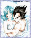  animated animated_gif bed blanket blankets blue_hair bulma couple dragon_ball dragonball_z eyes_closed gif romantic short_hair sleeping vegeta 