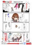  akatsuki_(kantai_collection) bangs black_border blue_hair border brown_hair comic head_tilt hibiki_(kantai_collection) highres ikazuchi_(kantai_collection) kantai_collection looking_at_another nyonyonba_tarou shaded_face speech_bubble translation_request 