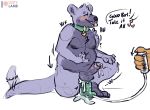  anal blush collar conditional_dnp cum cum_inflation cum_inside dildo hi_res inflation lustylamb male male/male mammal mustelid otter penis sex_toy submissive_male toying_partner uncut 