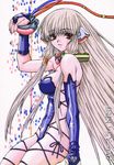 blonde_hair brown_hair chii chobits elbow_gloves gloves long_hair looking_at_viewer persocom thighhighs 