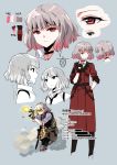  1girl chinese_commentary chinese_text choker colorized commentary_request earpiece fingerless_gloves firing gentiane_(girls_frontline) girls_frontline gloves goggles grey_hair gun handgun highlights highres holstered_weapon kriss_vector ling_(cg_sky) military military_uniform multicolored_hair pink_eyes pink_hair solo submachine_gun uniform weapon 