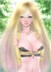  bad_id bad_pixiv_id blonde_hair blue_eyes breasts celes_chere cleavage final_fantasy final_fantasy_vi highres large_breasts long_hair midriff noromi solo 