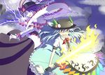  bad_id bad_pixiv_id electricity hat hinanawi_tenshi koyumi multiple_girls nagae_iku sword touhou weapon 