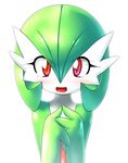  bad_id bad_pixiv_id blush gardevoir gen_3_pokemon green_hair hands_together happy nme no_humans open_mouth own_hands_together pokemon pokemon_(creature) red_eyes simple_background smile solo tears white_background 