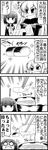  4koma batter celebi_ryousangata comic fish food greyscale hair_ornament hairclip ichinose_ichino long_hair lucrezia_a_dural monochrome multiple_girls nigirizushi o_o official_art onigiri short_hair shrimp shrimp_tempura sushi tempura tonnura-san translated 