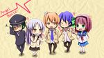  &gt;_&lt; 3boys angel_beats! chibi closed_eyes half_updo heart hinata_(angel_beats!) matsu74 multiple_boys multiple_girls naoi_ayato otonashi_(angel_beats!) tenshi_(angel_beats!) yuri_(angel_beats!) 