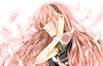  bad_id bad_pixiv_id closed_eyes hadaarennjared long_hair megurine_luka petals pink_hair profile solo vocaloid 