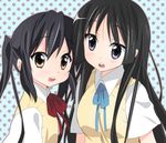  akiyama_mio bad_id bad_pixiv_id black_eyes black_hair brown_eyes k-on! katase_aoko long_hair multiple_girls nakano_azusa school_uniform sweater_vest twintails 