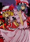  bad_id bad_pixiv_id flandre_scarlet hat kuroman multiple_girls night night_sky remilia_scarlet siblings sisters sky touhou 