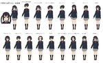  alternate_hairstyle artist_request asymmetrical_hair bespectacled black_hair blazer bob_cut chart comparison double_bun glasses hair_ornament hair_ribbon hairband hairclip highres jacket k-on! legs long_hair nakano_azusa nodoka_glasses older ponytail ribbon school_uniform short_hair side_ponytail skirt source_request translated twintails 