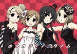  akiyama_mio don't_say_&quot;lazy&quot; fujieda_miyabi hair_bun hat hirasawa_yui k-on! kotobuki_tsumugi mini_hat mini_top_hat multiple_girls tainaka_ritsu top_hat 