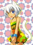  animal_ears cat_ears cat_tail child crossdressing dress heterochromia kamiyoshi_rika lowres male_focus original otoko_no_ko solo tail thoto 