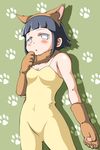  animal_ears arakawa_atsushi blush dog_ears hyuuga_hinata naruto naruto_(series) paw_print paws solo 