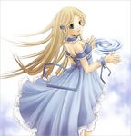  blonde_hair blue_eyes blush dress hair_ornament hair_pin hairpin lace long_hair ripple ripples 