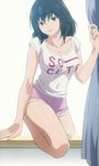  artist_request black_hair hatsukoi_limited highres long_legs screencap short_hair smile solo stitched third-party_edit yamamoto_misaki 