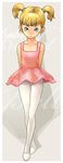  ballerina ballet_slippers blonde_hair blue_eyes child jay27 original pantyhose solo thigh_gap twintails white_legwear 