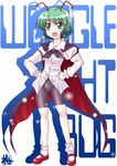  antennae bike_shorts cape fireflies green_eyes green_hair hands_on_hips kairakuen_umenoka mary_janes shoes short_hair solo touhou wriggle_nightbug 