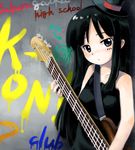  akiyama_mio bad_id bad_pixiv_id bangs bass_guitar black_eyes black_hair blunt_bangs don't_say_&quot;lazy&quot; facepaint hat instrument k-on! long_hair mini_hat mini_top_hat okiami solo top_hat 