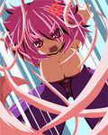  bad_id bad_pixiv_id breasts cleavage huge_breasts narura open_mouth pink_eyes pink_hair solo 
