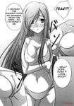  !? ass bikini blush breasts cleavage long_hair monochrome swimsuit tales_of_(series) tales_of_the_abyss tear_grants 