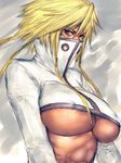  arrancar bleach blonde_hair blue_eyes breasts dark_skin espada fumio_(rsqkr) large_breasts long_hair revealing_clothes solo tier_harribel underboob 