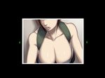  breasts brown_hair cleavage close-up collarbone downblouse faceless jill_valentine large_breasts lips lipstick makeup no_bra open_mouth photo_(object) resident_evil sawao short_hair solo strapless tubetop 