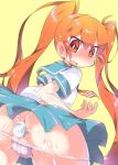  ass assplug orange_eyes orange_hair panties school_uniform serafuku twintails ueno-san_wa_bukiyou ueno_(ueno-san_wa_bukiyou) underwear 