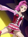  chinen_miyuki dancing eyelashes fresh_precure! haruyama_kazunori panties pink_hair precure solo underwear yellow_eyes 