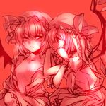  bad_id bad_pixiv_id breasts flandre_scarlet flat_chest hat heavy_breathing incest irua lowres multiple_girls nipples open_clothes open_shirt red remilia_scarlet shirt siblings sisters small_breasts touhou undressing wince wings yuri 