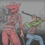  furry human lowres parody pipe silent_hill zombie 
