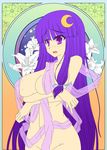  areolae art_nouveau bad_id bad_pixiv_id breast_hold breasts crescent crescent_hair_ornament groin hair_ornament kirise_mitsuru large_breasts long_hair nipples no_hat no_headwear nude patchouli_knowledge purple_eyes purple_hair ribbon see-through solo touhou very_long_hair work_in_progress 