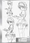  arm_garter copyright_request cup greyscale highres lineart maid monochrome sketch teacup thighhighs work_in_progress yanagi_hirohiko 