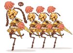  antennae bee_girl cheerleader crown extra_eyes furry insect_girl insect_wings jon_henry_nam monster_girl multiple_arms multiple_girls no_panties original pixiv wings 