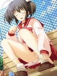  blush closed_eyes pee peeing pussy school_uniform solo to_heart_2 yuzuhara_konomi 