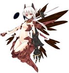  bad_id bad_pixiv_id breasts cleavage copyright_request mecha_musume medium_breasts panties red_eyes revealing_clothes sasaki_kouhei solo sword underwear weapon white_hair wings 
