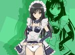  black_hair blush brown_eyes kotegawa_yui long_hair maid maid_uniform panties skirt skirt_lift to_love-ru toloveru underwear white_panties 