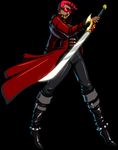  artist_request blade boots kongai male_focus red_hair solo spikes sunglasses sword trench_coat vampire vanessa_voss weapon 