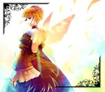  back beatrice blonde_hair blue_eyes bug butterfly choker dress frills insect ribbon smile solo suzushiro_kurumi umineko_no_naku_koro_ni wings 