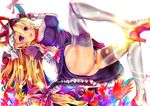  dress elbow_gloves garter_belt gloves high_heels shoes solo teruru thighhighs touhou yakumo_yukari 