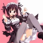  blush copyright_request gothic hashimoto_takashi panties short_hair solo thighhighs twintails underwear 
