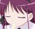  animated animated_gif closed_eyes eating food hairband koharu_biyori kuon_(koharu_biyori) licking lowres popsicle purple_hair sexually_suggestive solo tongue 