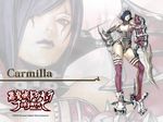  1girl akumajo_dracula armor blue_hair boots breasts carmilla carmilla_(castlevania) castlevania castlevania_ii:_simon&#039;s_quest castlevania_judgement castlevania_judgment gloves hair_over_one_eye looking_at_viewer obata_takeshi official_art solo standing thighs 